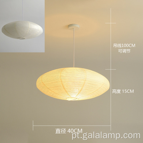 Elegante Xuan Paper Pingente Light Japanese Style